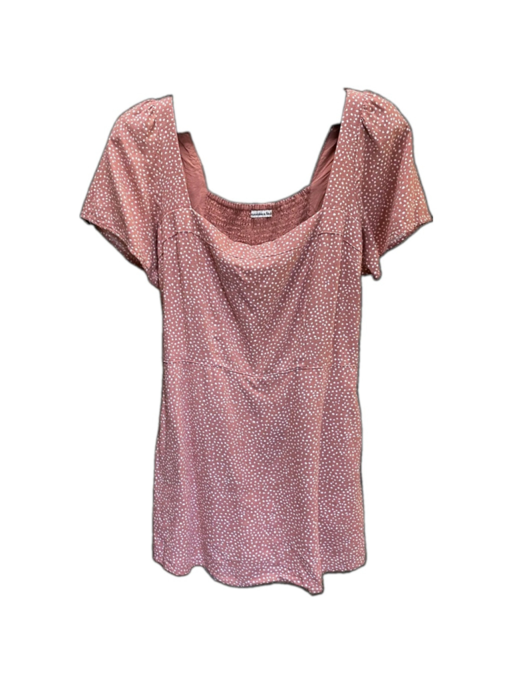 Abercrombie & Fitch Med Tall Pink Polka Dot Romantic Cottagecore Skort Romper